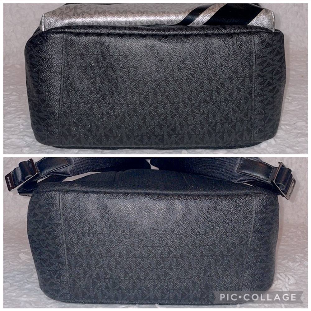 Michael Kors MK Unisex Jet Set Metallic Color Block Signature Logo Backpack - Picture 16 of 16